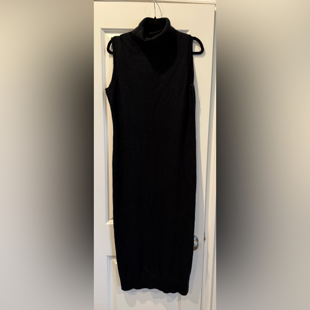 ANTONIO MELANI Black CashmereMidi Dress